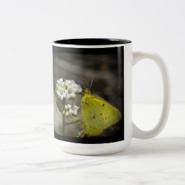 Tasse 2 Couleurs Papillon jaune