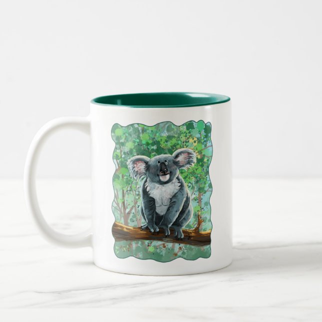 Tasse 2 Couleurs Parade animalière Têtes d'ours de Koala (Gauche)