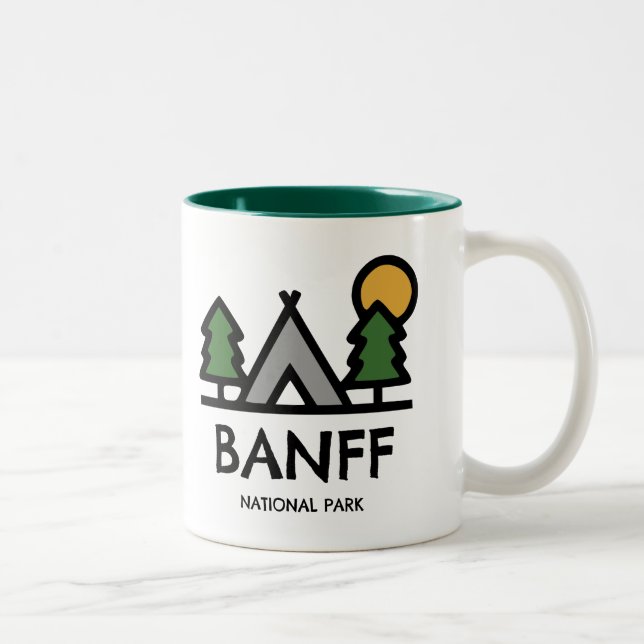 Tasse 2 Couleurs Parc national Banff (Droit)
