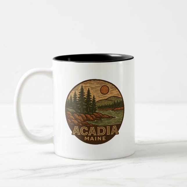 Tasse 2 Couleurs Parc national de l'Acadie - Maine Souvenir (Gauche)
