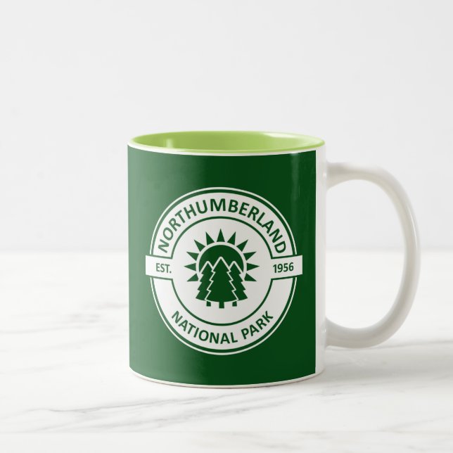 Tasse 2 Couleurs Parc national de Northumberland Sun Trees (Droit)