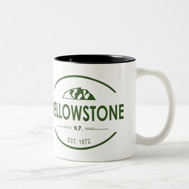 Tasse 2 Couleurs Parc national de Yellowstone (Droit)