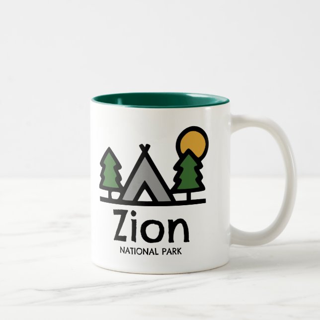 Tasse 2 Couleurs Parc national de Zion (Droit)