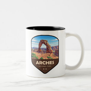 Tasse 2 Couleurs Parc national des Arches Utah Bouclier