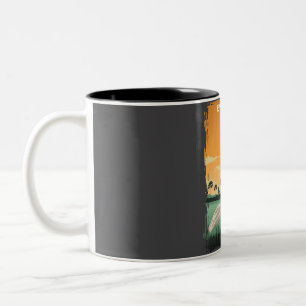 Tasse 2 Couleurs Parc national des Everglades Vinatge Minimal Rétro