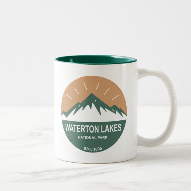 Tasse 2 Couleurs Parc national des Lacs-Waterton (Droit)