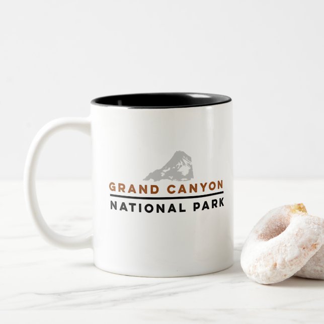 Tasse 2 Couleurs Parc national du Grand Canyon (Avec donut)