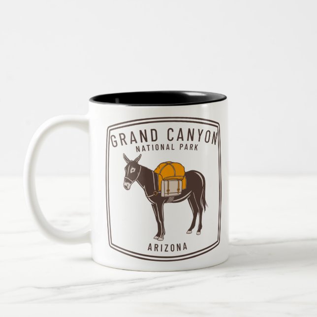 Tasse 2 Couleurs Parc national du Grand Canyon Donkey (Gauche)