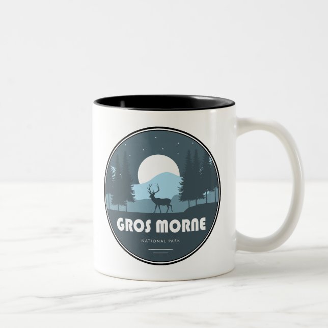 Tasse 2 Couleurs Parc national du Gros-Morne Deer (Droit)