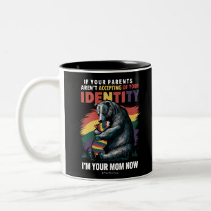Tasse 2 Couleurs Parents Accepting Im Your Mom Now Bear Hug LGBTQ t