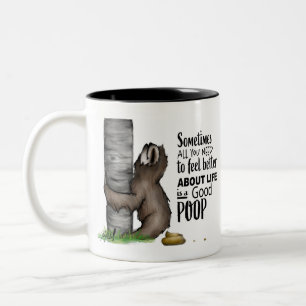 Tasse 2 Couleurs paresse pooping