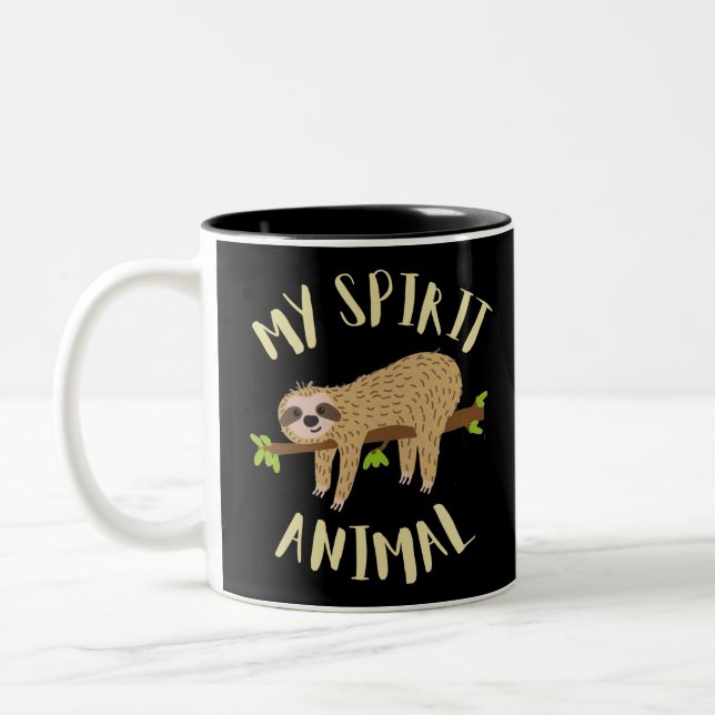 Tasse 2 Couleurs paresser mon animal spirituel (Gauche)