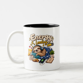 Tasse 2 Couleurs Paresseux de chargement d'énergie – Café drôle de