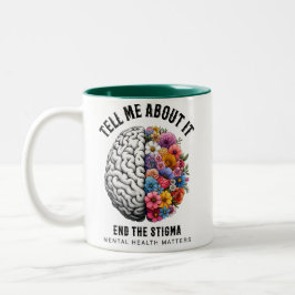 Tasse 2 Couleurs Parlez-moi de cela (questions de santé mentale)