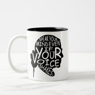 Tasse 2 Couleurs Parlez votre esprit même si votre voix tremble