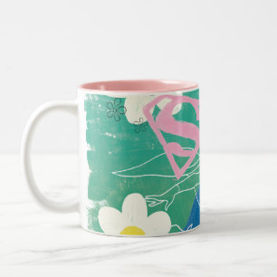 Tasse 2 Couleurs Part de Supergirl l'esprit et l'amour