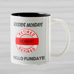 Tasse 2 Couleurs Parti de retraite amusant