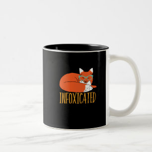 Tasse 2 Couleurs Partie drôle de calembour de Fox d'Infoxicated bu