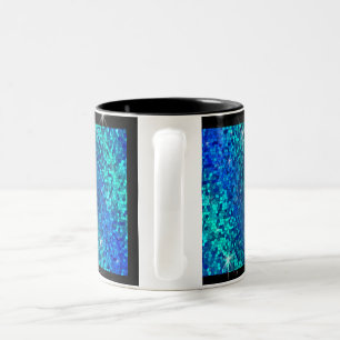 Tasse 2 Couleurs Parties scintillant bleu étincelant Mondes Meilleu