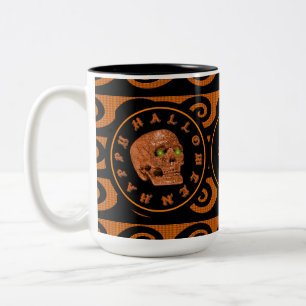 Tasse 2 Couleurs Parties scintillant Halloween Happy Personnalisée