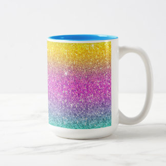 Tasse 2 Couleurs Parties scintillant Ombre, Arc-en-ciel, Perte De B