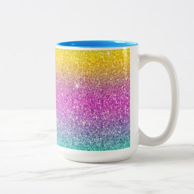 Tasse 2 Couleurs Parties scintillant Ombre, Arc-en-ciel, Perte De B (Droit)