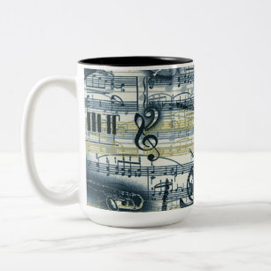 Tasse 2 Couleurs Partition vintage