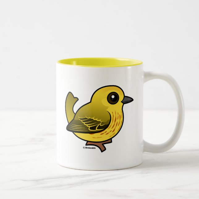 Tasse 2 Couleurs Paruline jaune (Droit)