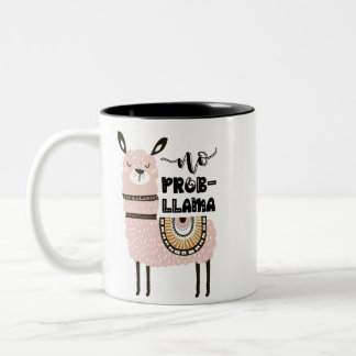 Tasse 2 Couleurs Pas de Prob-Llama mignonne drôle