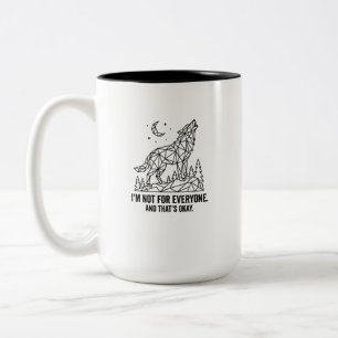 Tasse 2 Couleurs Pas pour tout le monde Loup géométrique – Esprit s