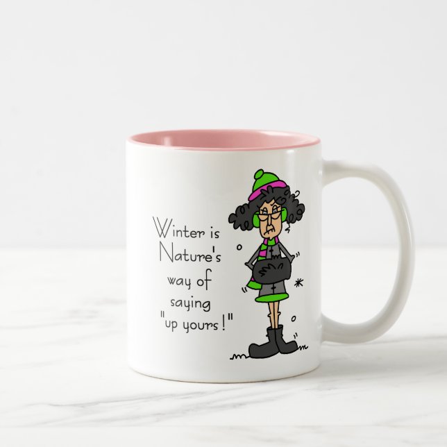 Tasse 2 Couleurs Pas un fan d'hiver (Droit)