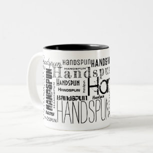 Tasse 2 Couleurs PASSEZ À LA MAIN ! Cloud de mot typographie