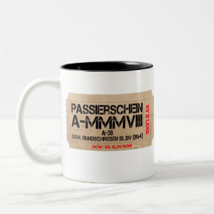 Tasse 2 Couleurs passierschein a38 3008