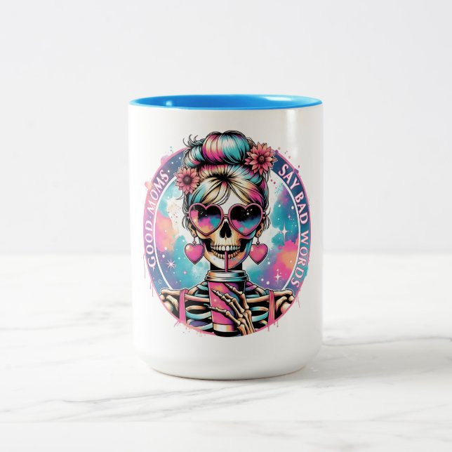 Tasse 2 Couleurs Pastel Punk & Vérités Parentales (Centre)