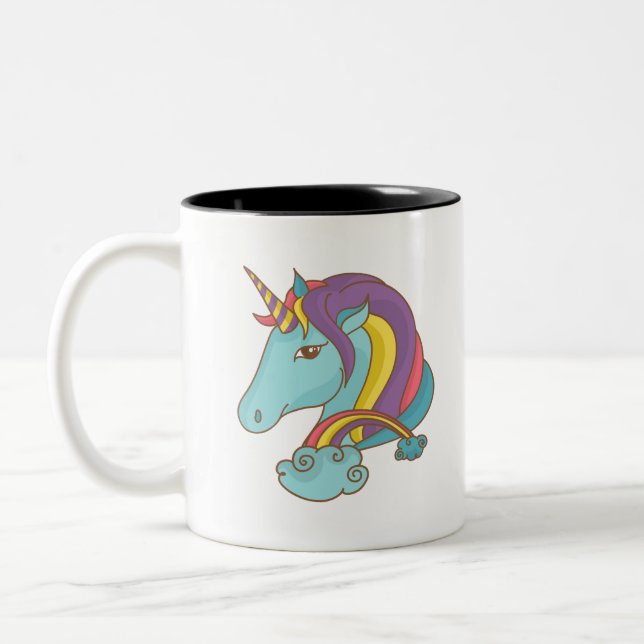 Tasse 2 Couleurs Pastel Unicorn (Gauche)