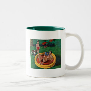 Tasse 2 Couleurs Patauger la piscine