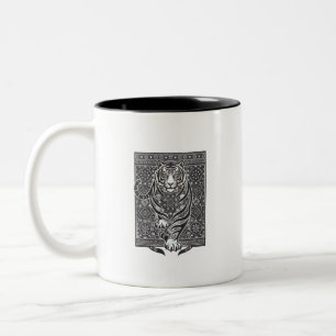 Tasse 2 Couleurs Patchwork Mandala Tigre