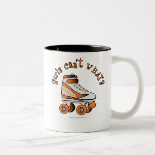Tasse 2 Couleurs Patinage de Roller Derby - Orange