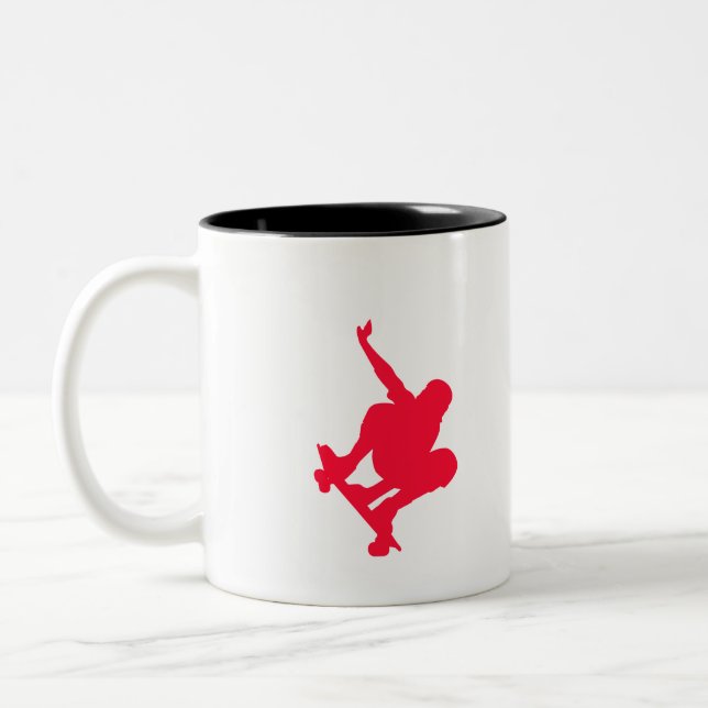 Tasse 2 Couleurs Patineur de rouge d'écarlate (Gauche)