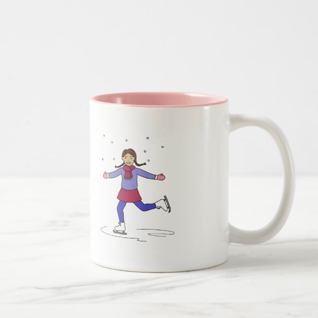 Tasse 2 Couleurs Patineuse sur glace (Droit)