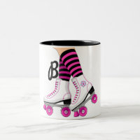 Patins à roulettes rose et noir