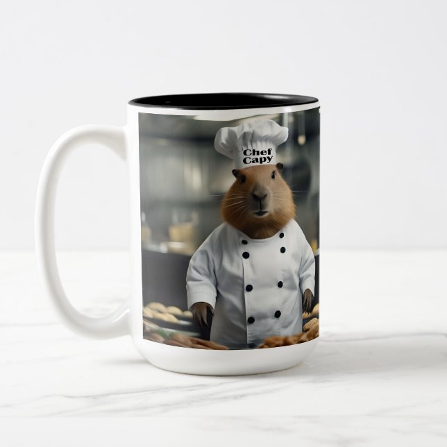 Tasse 2 Couleurs Pâtisserie : La Capybara Culinaire (Gauche)