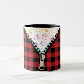 Tasse 2 Couleurs Patrouilles De Chien Plaid De Buffalo