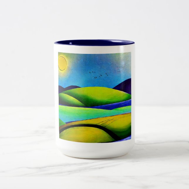 Tasse 2 Couleurs Paysage de Green Hills (Centre)
