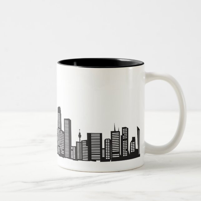 Tasse 2 Couleurs Paysage urbain (Droit)