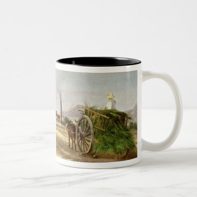 Tasse 2 Couleurs Paysans rassemblant la canne à sucre (Droit)