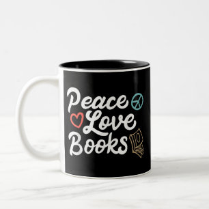 Tasse 2 Couleurs Peace Looks Geeky & Cute Reading