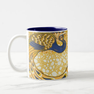 Tasse 2 Couleurs Peacock Antique Vintage Coloré