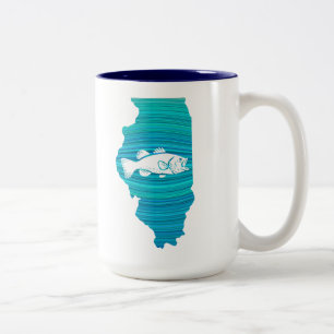 Tasse 2 Couleurs Pêche à la vague dans l'Illinois