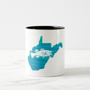 Tasse 2 Couleurs Pêche par vagues en Virginie occidentale
